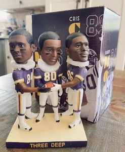Randy Moss / Cris Carter / Jake Reed MINNESOTA VIKINGS Three Deep Bobblehead NIB - Picture 1 of 2