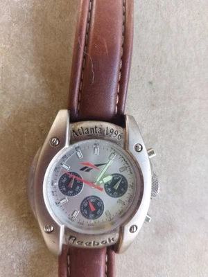 Reloj Edición Limitada Reebok Vintage 1996 Juegos Olímpicos de Atlanta correa de cuero no funciona Foto 1 de 4