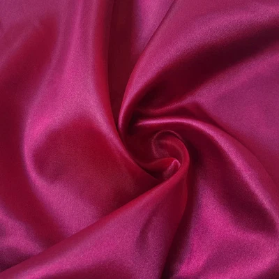 Wholesale Satin Fabrics White Black Plain Solid Charmeuse Satin Material Lining  - Image 1 of 4