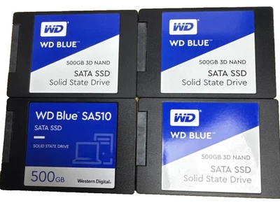 4 X WD BLUE 500GB SSD  DRIVES - ALL USED & TESTED - Image 1 of 4
