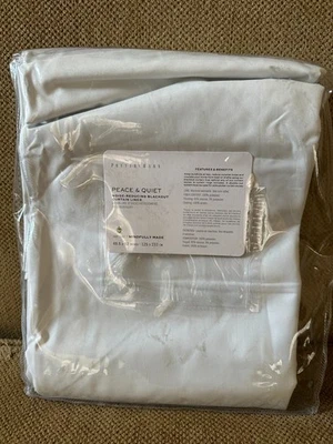 Cortina reductora de ruido Pottery Barn Peace & Quiet Blackout blanca 49,5"x92" NUEVA Foto 1 de 3