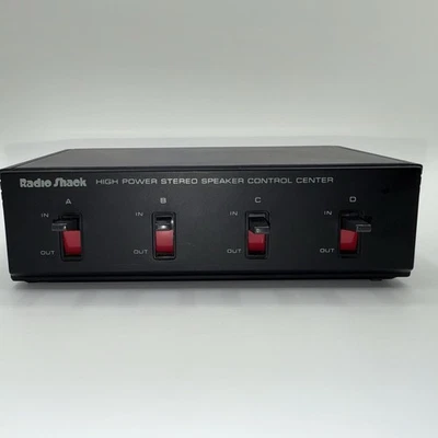 Radio Shack High Power Stereo Speaker Control Center Switch Box 4 Channel ABCD - Image 1 of 4