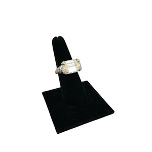 Judith Ripka JR TWO 18k Gold 925 SS Kanarienquarz Diamonique Ring 7 DS - Bild 1 von 8