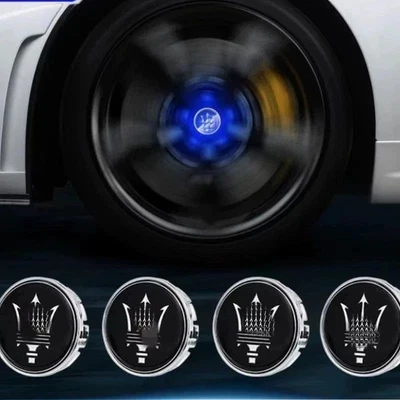 4 шт. 60 мм автономные плавающие синие светодиодные колпачки ступицы колеса для Maserati - Изображение 1 из 4