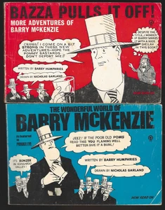 2 x Barry McKenzie Books Barry Humphries + Wonderful World + Bazza Pulls it Off - Picture 1 of 2