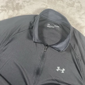 Under Armour 1/2 Zip  HeatGear Pullover Long Sleeve Loose Fit Men’s XL Black - Picture 1 of 8
