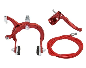 REAR Retro Old School BMX Brake & Lever w Brake Cable Freestyle Bikelife Red - Picture 1 of 1