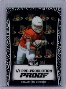 Jonathon Brooks 2024 Leaf Football 1/1 Pre Production Proof - Picture 1 of 1