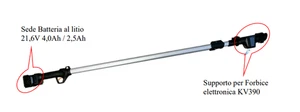 PROLUNGA TELESCOPICA SUPPORTO PER FORBICE ELETTRONICA KV390 VOLPI ORIGINALE - Foto 1 di 5