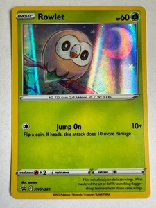Rowlet - SWSH220 Pokemon Promo Sword & Shield Ultra Rare Holo Card NM - Picture 1 of 2