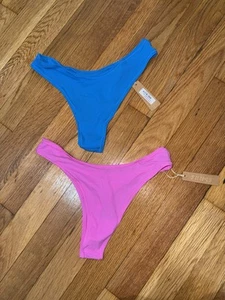 Skims Größe Large Neon Orchidee & Mykonos passt jedem eingetauchte Tangas Paket - Bild 1 von 8