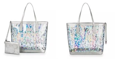 Disney's-Mickey Mouse Magic Mirror Metallic vinilo transparente bolso de Loungefly-NUEVO CON ETIQUETAS'S Foto 1 de 2