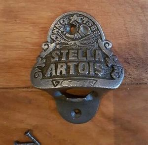 Stella Artois  Antique Retro Style Wall Mounted Cast Iron Bottle Opener - Picture 1 of 1
