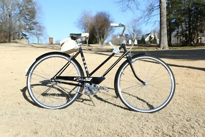 Bicicleta Hercules 1967 preta 3 velocidades vintage excelente estado - Imagem 1 de 4
