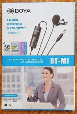 BOYA BY-M1 3.5mm Omni-directional Lavalier Clip-On Microphone for Smartphones - Image 1 of 4