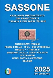 SASSONE UN CATALOGO SPECIALIZZATO VOLUME 1 2025 NUOVO - Foto 1 di 1