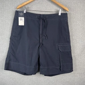 Nautica Explorer Shorts Womens Medium M Cargo Loose Fit Shorts Blue Casual New - Picture 1 of 13