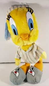 Tweety Bird Bedtime Pajamas Night Sylvester Slippers Plush Play By Play 17” 1997 - Picture 1 of 9