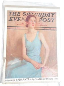 Vintage Saturday Evening Post Cover Only Feb 4 1933 Vigilante Frances Coe P10 - Bild 1 von 4