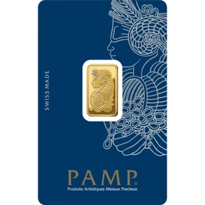 999.9 Solid Gold 1 gram Pamp Suisse Investor Ingot Bar Certified Sealed - Picture 1 of 4