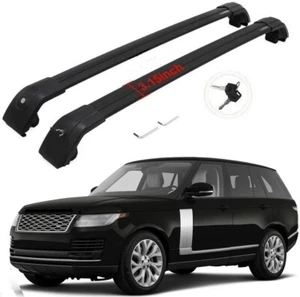 2P black for Land Range Rover 2013-2022 Roof Rack Rail Cross bar luggage carrier - Picture 1 of 7