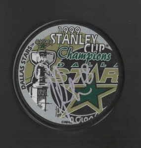 Derek Plante Signed Dallas Stars 1999 Stanley Cup Champions Puck - Picture 1 of 1