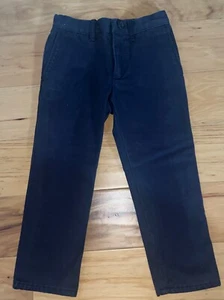 CREWCUTS BOYS NAVY BLUE FLANNEL LINED CHINO PANTS SIZE 4 EXCELLENT COND LD9 - Picture 1 of 5