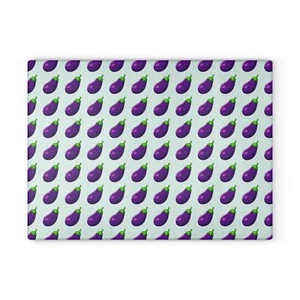 Purple Eggplants Glass Cutting Charcuterie Board - Picture 1 of 9