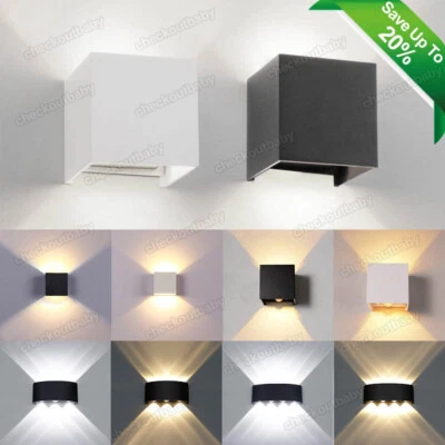 Cube Würfel LED Wandleuchte Up Down außen/innen Strahler Licht Lampe wasserdicht - Bild 1 von 4