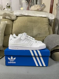 Adidas Originals Forum Low Triple White Trainers Shoes BNIB Size 9.5uk FY7755 - Picture 1 of 19