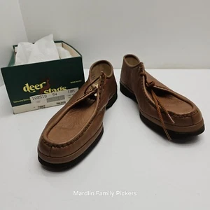 Vintage Deer Stags Osceola Brown Leather Loafers Shoes Mens Size 10M USA Made - Picture 1 of 6