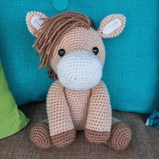 Crochet Amigurumi Valentine horse doll soft safety kids adults gift Saunier