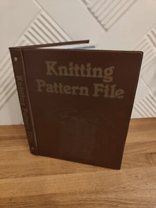 BOOK - Knitting Pattern File Half Complete Binder Of Vintage Knitting Patterns - Picture 1 of 12