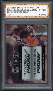2024 LEAF EXOTIC RAFAEL NADAL & CARLOS ALCARAZ PRE-PRODUCTION PROOF SOC POP1 1 - Bild 1 von 2