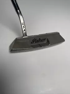 Fisher Touch Putter RH 35” Steel Shaft Yellow Golf Pride Grip USA 🇺🇸 Made - Picture 1 of 18