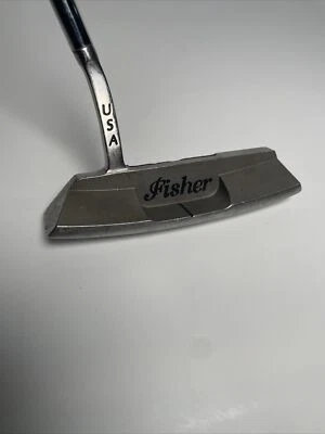 Fisher Touch Putter RH 35” Steel Shaft Yellow Golf Pride Grip USA 🇺🇸 Made - Image 1 of 4