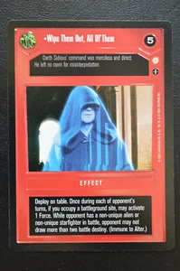 Star Wars CCG Decipher SWCCG WIPE THEM OUT, ALL OF THEM Coruscant NM Near Mint - Picture 1 of 2