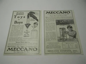 Vintage 1918 Meccano Spielzeug für Jungen 2 Anzeigen - 1C1 - Bild 1 von 4