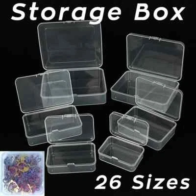 DIY Clear Plastic Storage Organizer Box Portable Repair Parts Tool Storage Case - Image 1 of 4