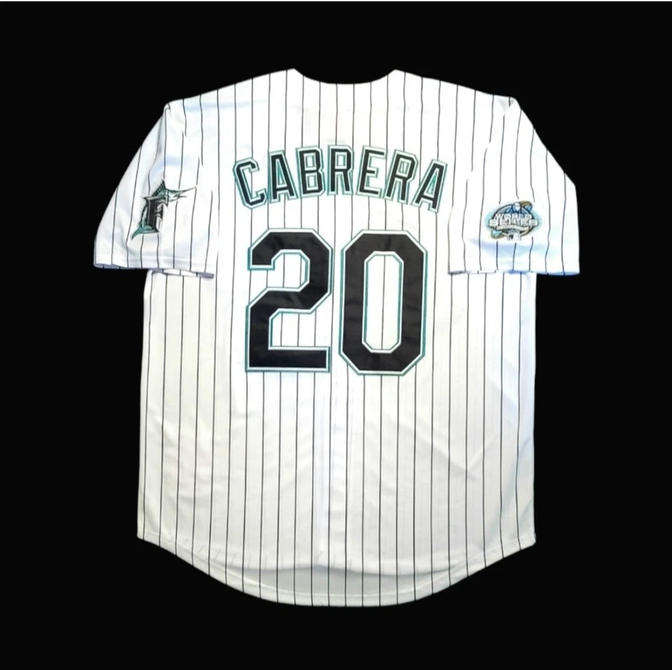 Miguel Cabrera Jersey Florida Marlins 2003 World Series Stitched Throwback SALE  - Image 1 of 4