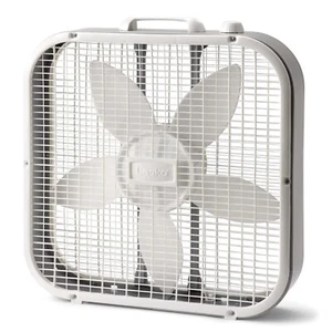 20" Classic Box Fan with Weather-Resistant Motor, 3 Speeds, 22.5" H, White - Picture 1 of 8