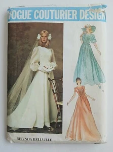 Uncut Vintage 1970s Vogue Couturier Wedding Dress Sewing Pattern Size 10 1155 - Picture 1 of 3