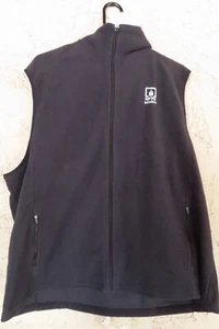 L.L. Bean Fitness Fleece Vest Black, NEW full zip with NFPA logo sz XL - Picture 1 of 3