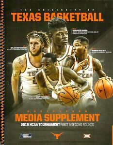2018 Texas Longhorns NCAA Tournament Men's Basketball Media Guide