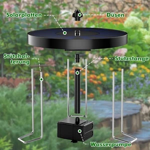 AISITIN Solarbrunnen für Draussen Verbesserter,Solar Springbrunnen für Außen - Bild 1 von 8