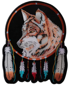 Dreamcatcher Wolf Feathers Patch - 10x12 inch - PL3865 - Picture 1 of 4