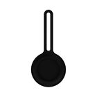 Air Tag Silicone Loop Holder Keyring Carry Case for Apple - Black