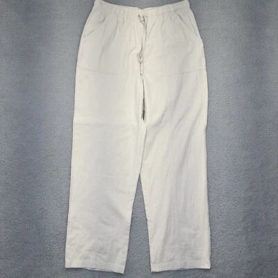 Pantalones Blair de pierna ancha para mujer medianos pequeños beige pantalones con cordón Foto 1 de 4