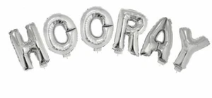 HOORAY Silver Foil Balloon Set - 16" air fill - Picture 1 of 1