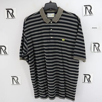 Polo de golf PGA Masters Collection Augusta Nationals talla XL a rayas negras Foto 1 de 4
